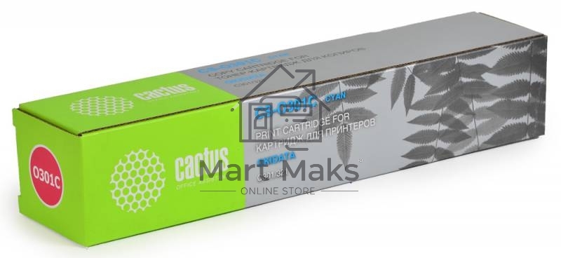 Картридж лазерный Cactus CS-O301C (44973543) голубой (1500 стр.) для OKI C301/321