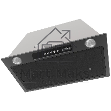 Встраиваемая вытяжка Korting KHI 6530 N / 60 см, 450 м3/ч, механическое управление, 3 режима, угольный фильтр в комплекте, черная