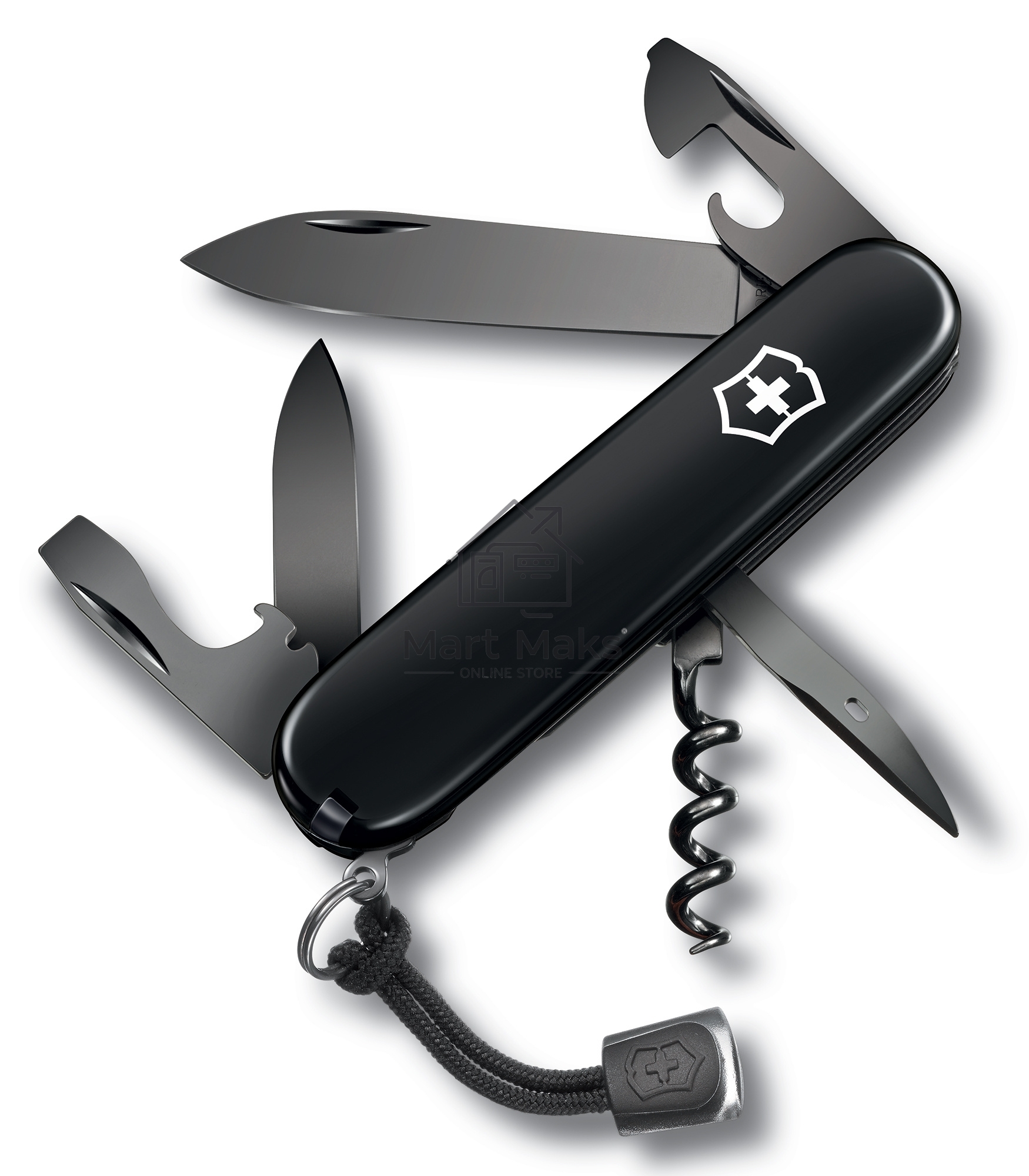 Нож перочинный Victorinox Spartan Onyx Black (1.3603.31P) 91мм 12функц. черный карт.коробка