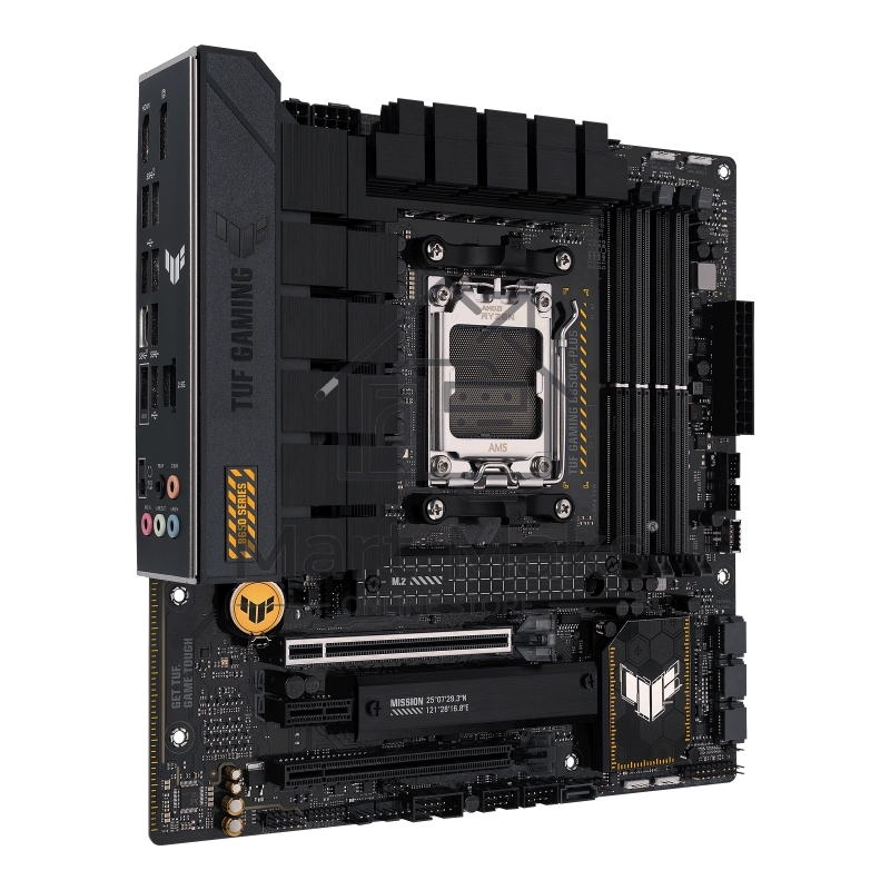 Материнская плата ASUS TUF GAMING B650M-PLUS, AM5, AMD B650, 4xDDR5, 4xSATA, 2xM.2, 1xPCIe 4.0 x16, 1xPCIe 4.0 x4, 1xDP, 1xHDMI, 1x 2.5Gb LAN, 4xUSB-A 3.2 Gen 2, 1xUSB-A 3.2 Gen 1, 1xUSB-C 3.2 Gen 2x2, 5x3.5 мм, 7.1, mATX