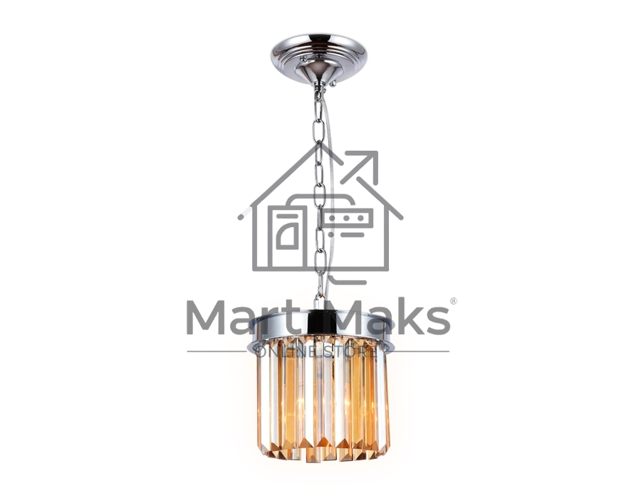 Светильник Ambrella light TR5102 CH/TI хром/янтарь E14 max 40W D200*575