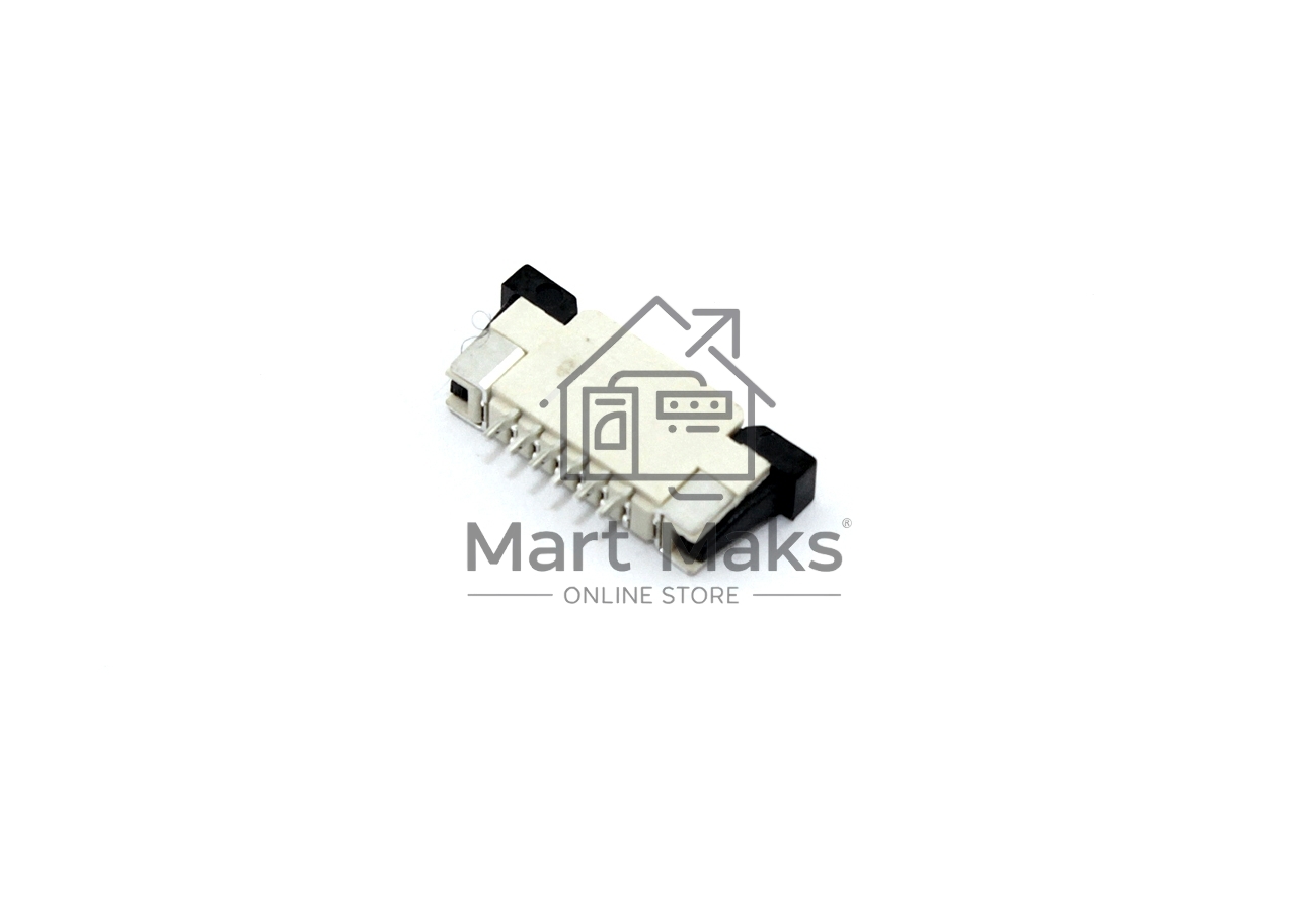Разъем FPC Half Coverage Bottom Contact 1.0K-BX-6PWB 6 pin высота 2мм шаг 1мм 10 шт