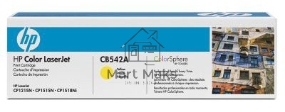 Картридж лазерный HP CB542A желтый LJ P1215/1515 (1400стр.)