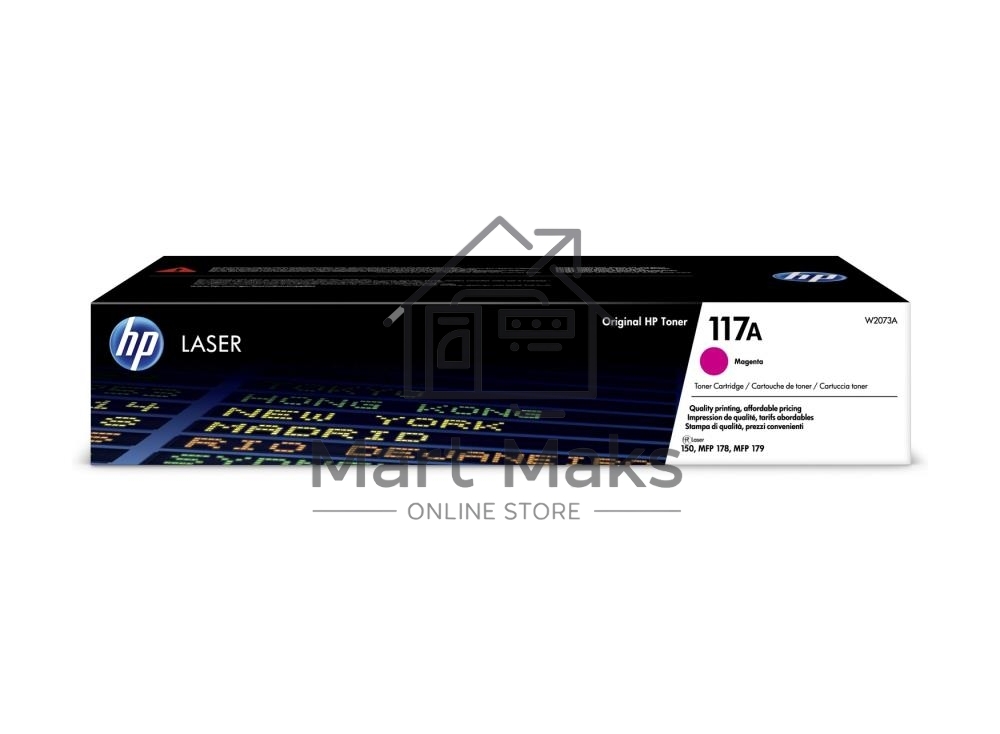 Картридж лазерный HP W2073A (HP 117A) пурпурный для HP Color Laser 150/170 700 страниц.