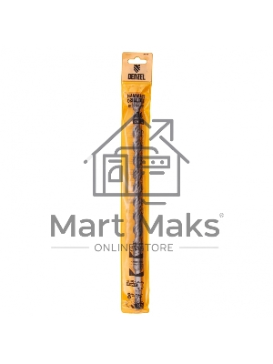 Бур по бетону Denzel двойная спираль, Cobalt W-tip, 16x310 мм, SDS PLUS