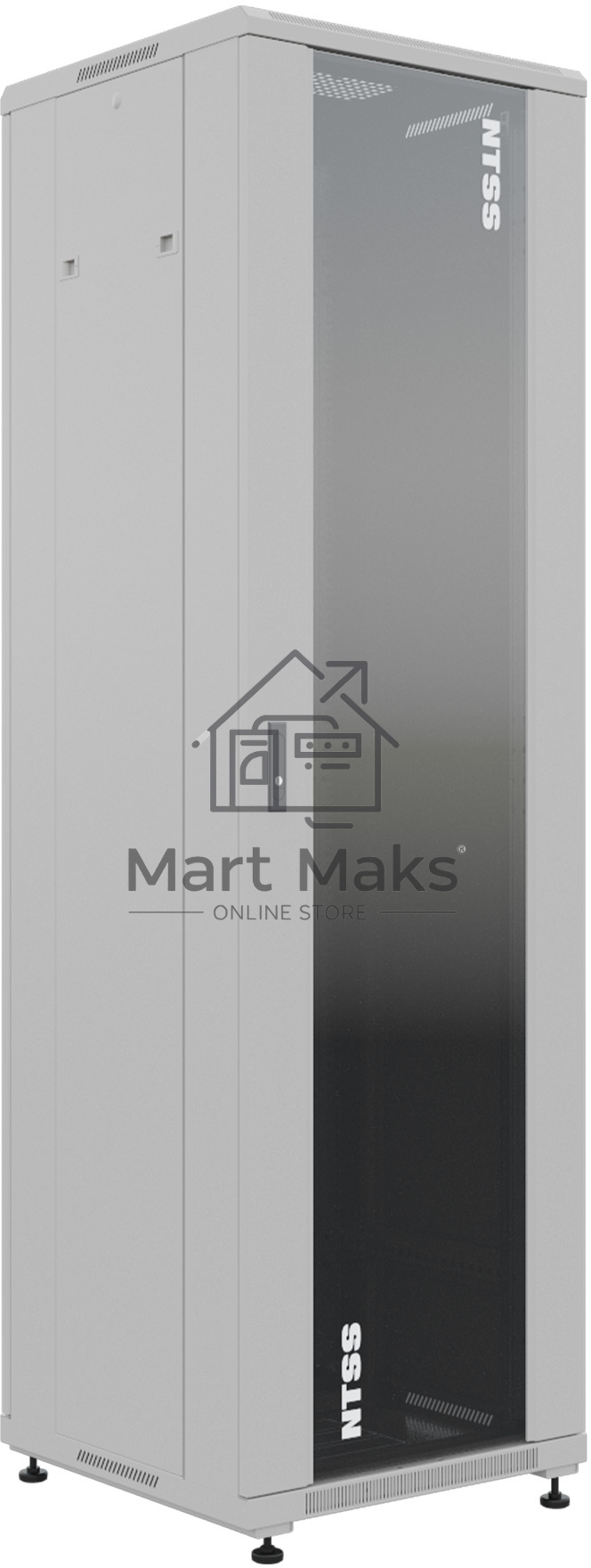 Шкаф серверный NTSS Премиум (NTSS-R22U6060GS) напольный 22U 600x600мм пер.дв.стекл металл 900кг серый IP20 сталь