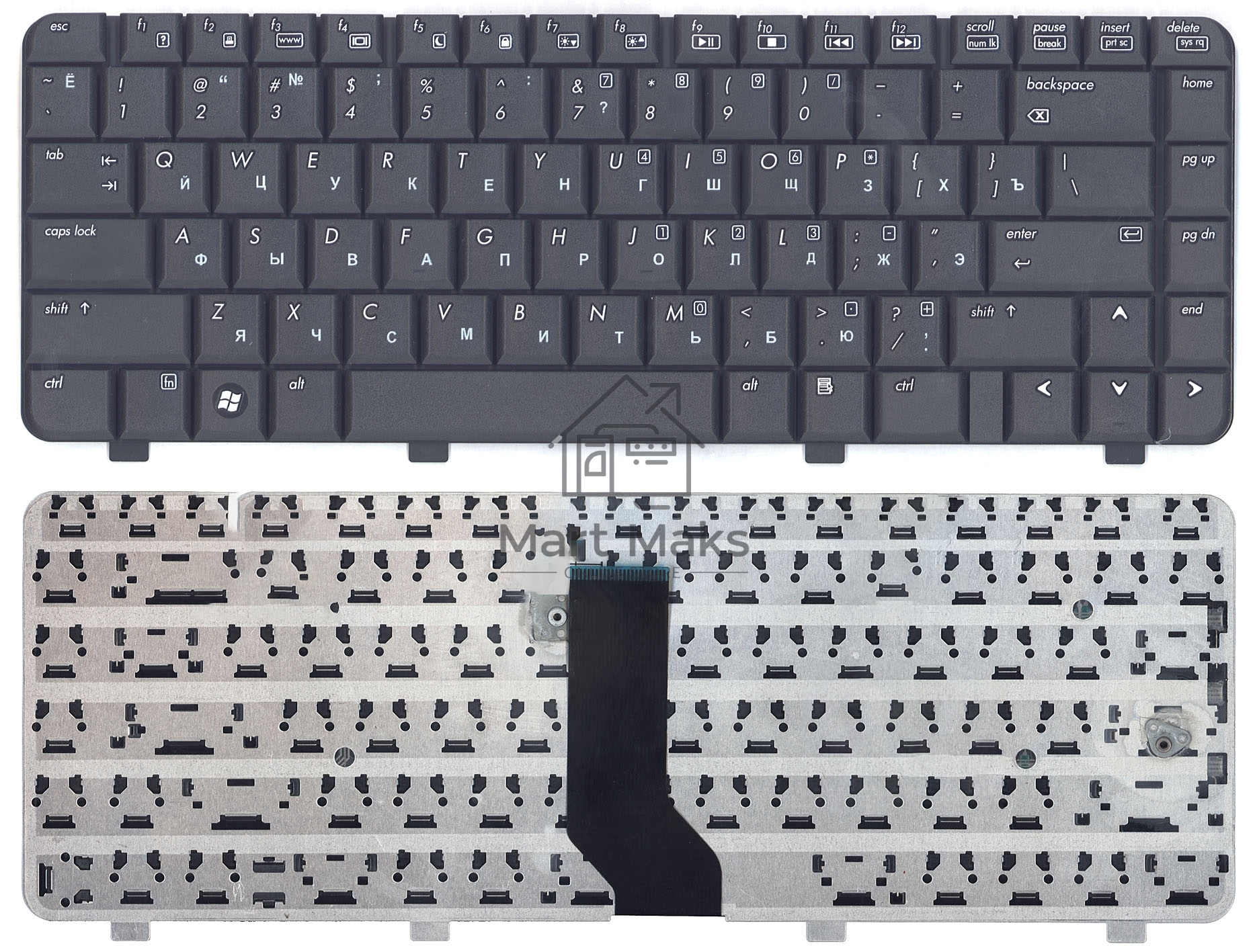 Клавиатура для ноутбука HP Compaq 6520S 6720S 540 550 черная