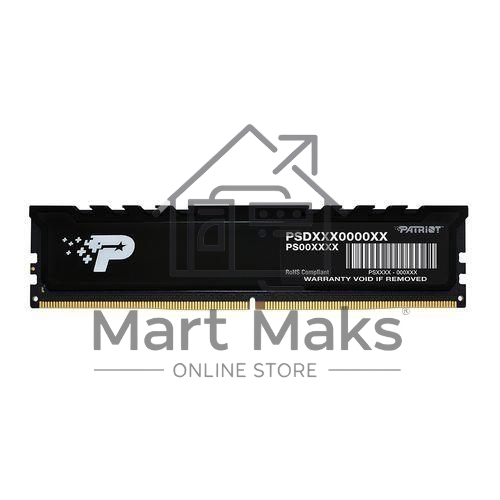 Оперативная память Patriot Signature Premium, DDR5, 16GB (1x16 GB), 5600 MHz, CL46, DIMM, радиатор, черный