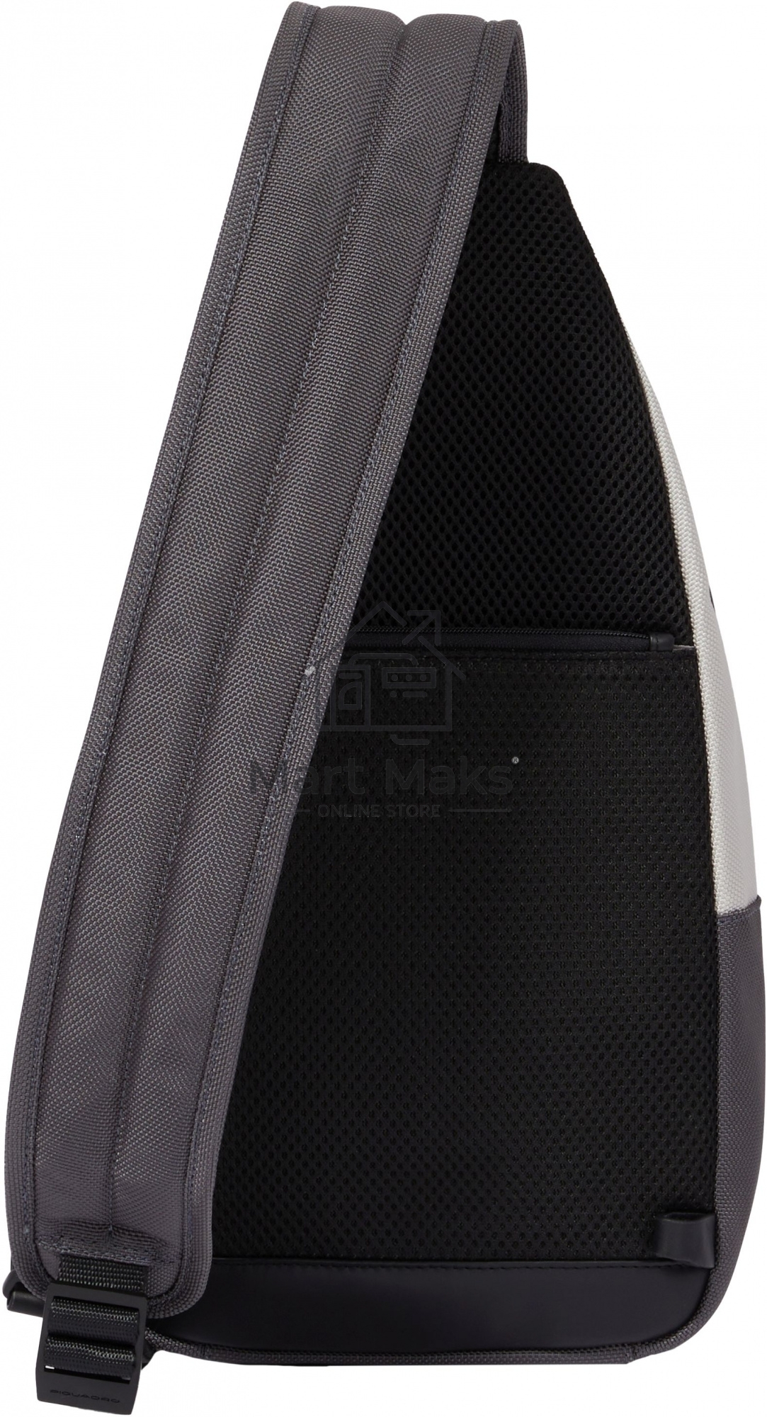 Рюкзак слинг мужской Piquadro Brief2 Special CA4536BR2S/GRN, нейлон/натур.кожа, серый/черный