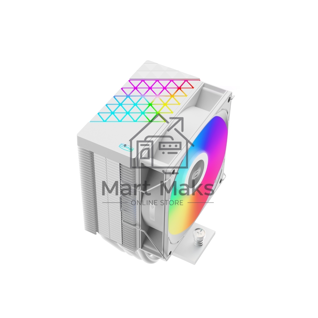 Кулер PCCooler R400 ARGB белый 92мм алюминий+медь 2200rpm 30db 4-pin 180W 133мм