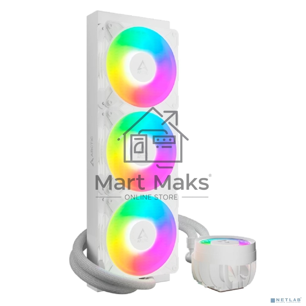 Система жидкостного охлаждения Arctic Cooling Liquid Freezer III Pro 360 ARGB Whte ACFRE00188A белый 120мм алюминий+медь 2500rpm 31db 4-pin