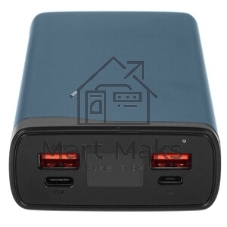 Портативный аккумулятор OLMIO QL-20, 20000mAh, 22.5W, QuickCharge3.0/PowerDelivery, LCD, голубой