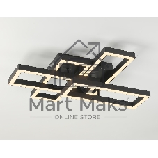 Потолочный светодиодный светильник Ambrella light FA1002/2+2 BK черный 65W 3000K-6400K 550*453*130 (ПДУ ИК)