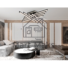 Потолочный светодиодный светильник Ambrella light FL6262 BK черный 130W 3000K-6400K 810*810*130 (ПДУ ИК)