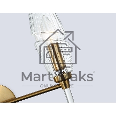 Настенный светильник Ambrella light LH55206/2 BS/CL латунь/прозрачный E14*2 max 40W 330*170*280