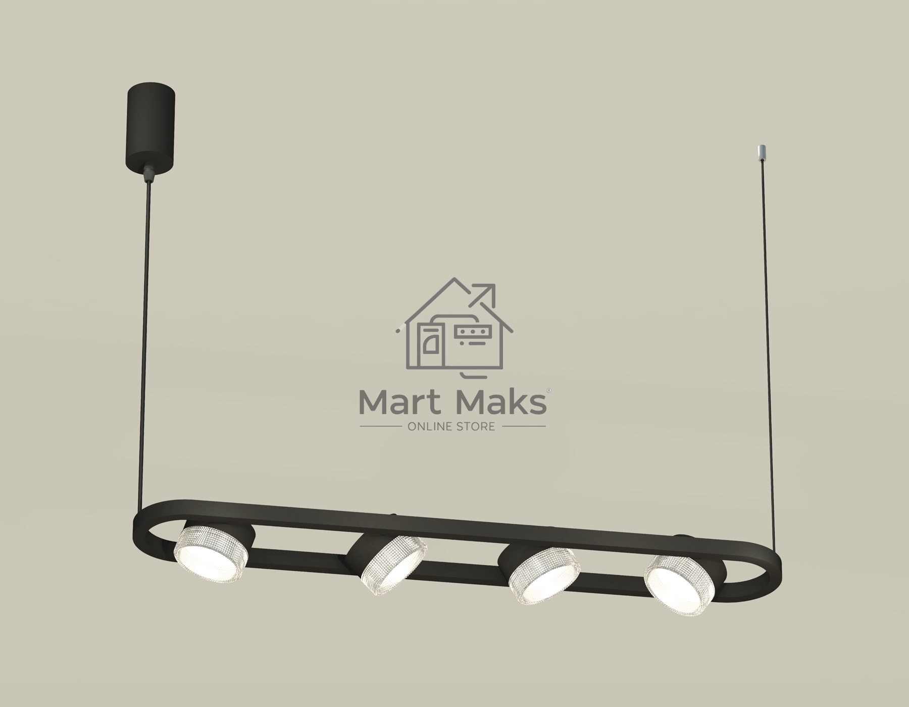 Светильник Ambrella light XB9164200/4 SBK/CL черный песок/прозрачный GX53 (C9164, N8480)