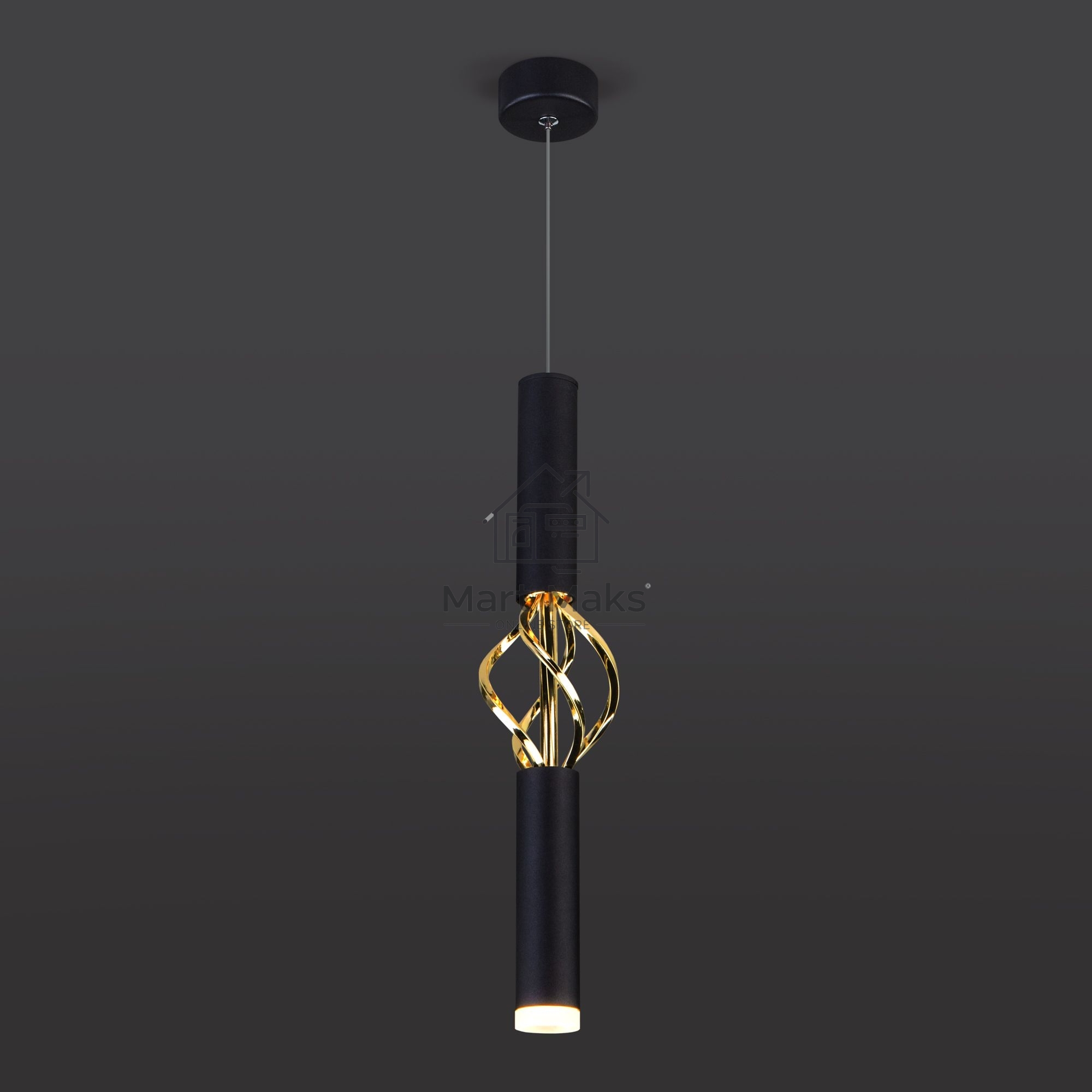 50191/1 LED / подвесной светильник / черный/золото