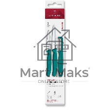 Набор ножей кухонных Victorinox Swiss Classic 6.7114.33C1 для овощей компл.:3предм. овощеч. зеленый европодвес