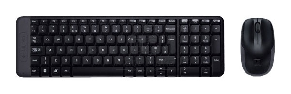 Клавиатура + мышь Logitech MK220 клав:черный мышь:черный USB беспроводная
