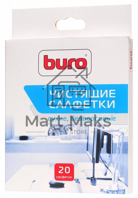 Салфетки Buro BU-Udry, 20 шт для удаления пыли коробка 20шт сухих