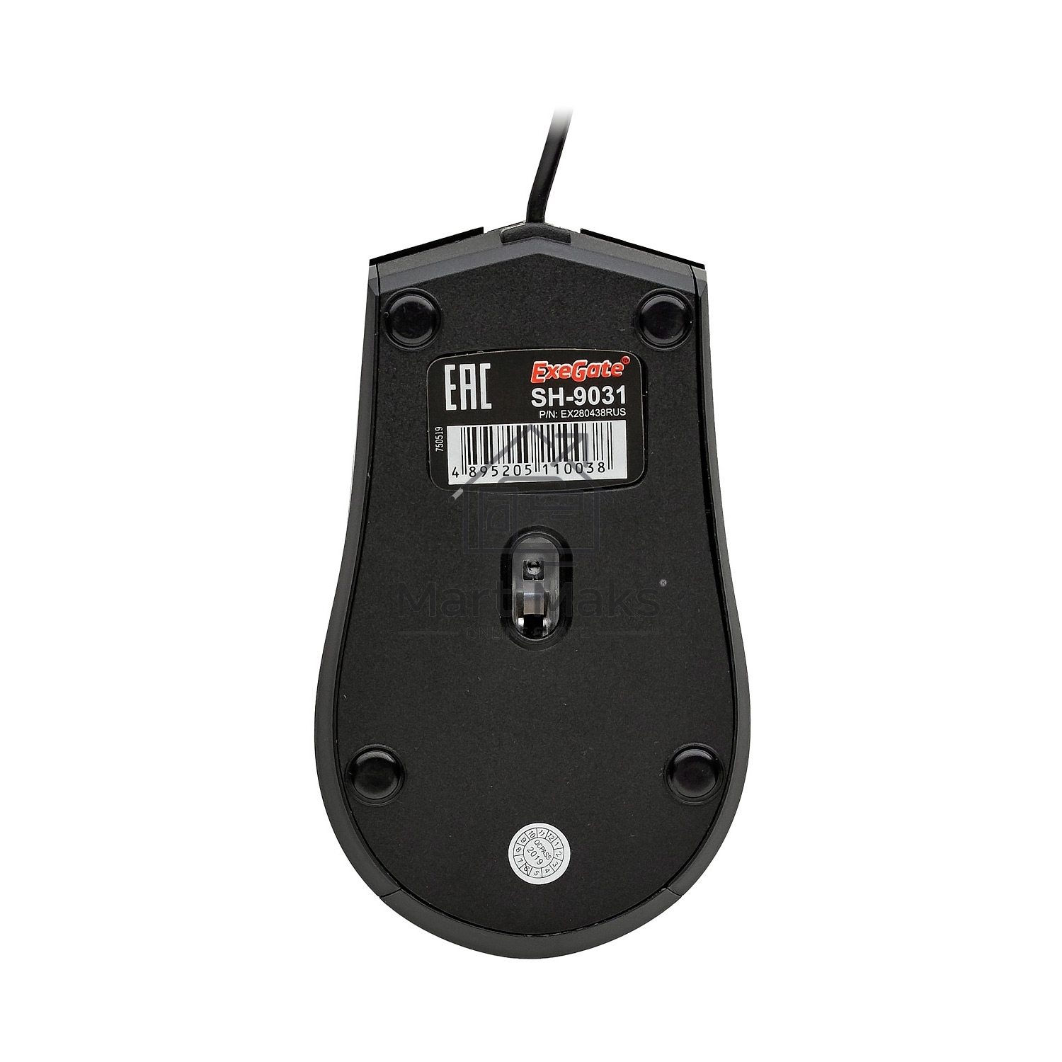 Мышь проводная ExeGate Professional Standard SH-9031 черный, 1000 dpi, USB, кнопки - 3