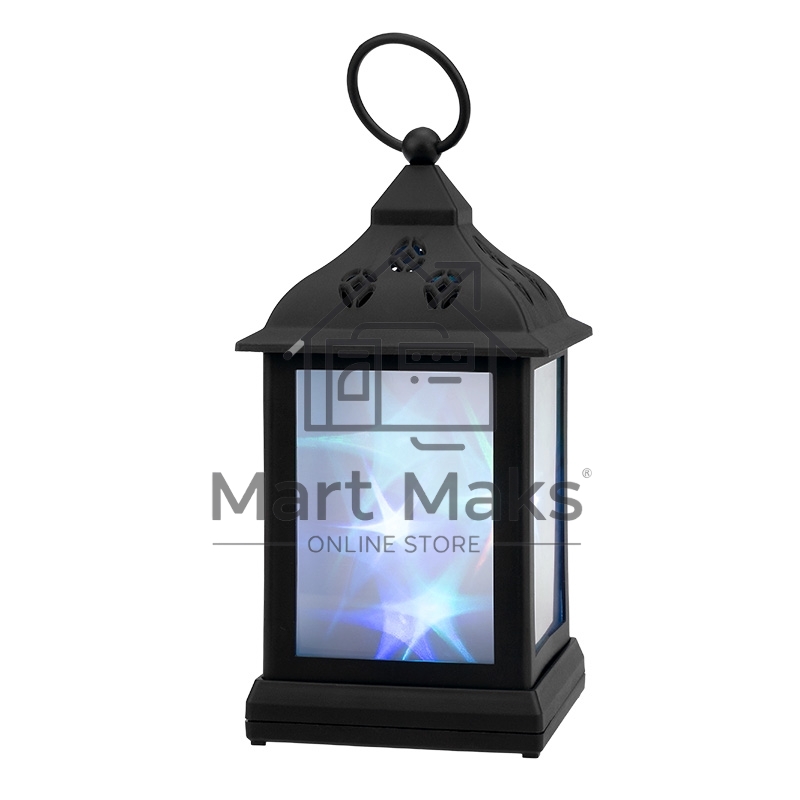 Декоративный фонарь NEON-NIGHT 11х11х22,5 см, черный корпус, цвет свечения RGB с эффектом мерцания NEON-NIGHT