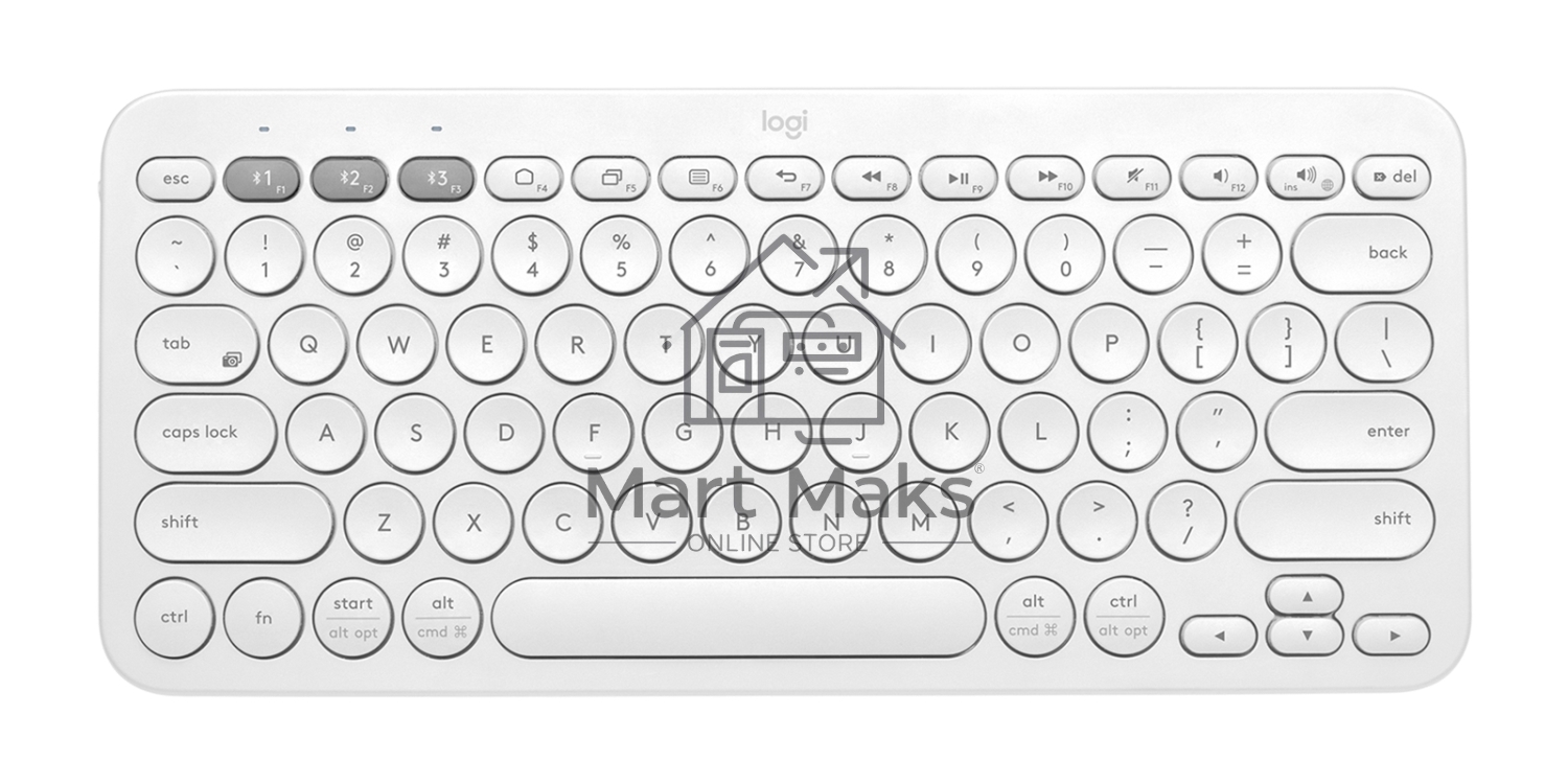 Клавиатура беспроводная Logitech K380, Bluetooth, белый