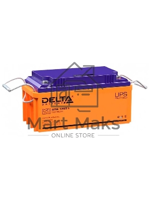 Батарея Delta DTM 1265 L (65 А\ч, 12В) свинцово- кислотный аккумулятор