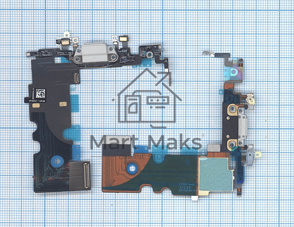 Шлейф разъема питания для iPhone 8 белый