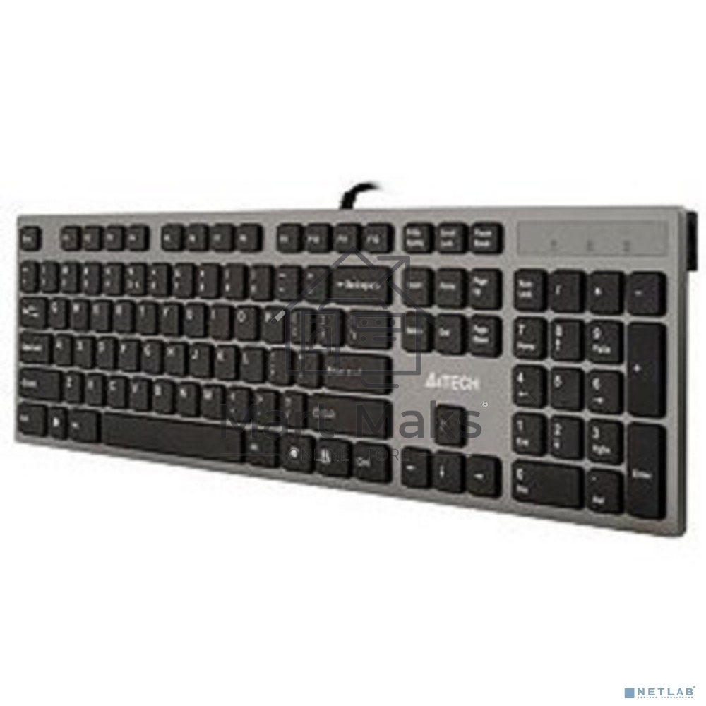 Клавиатура A4Tech KV-300H серый/черный USB slim