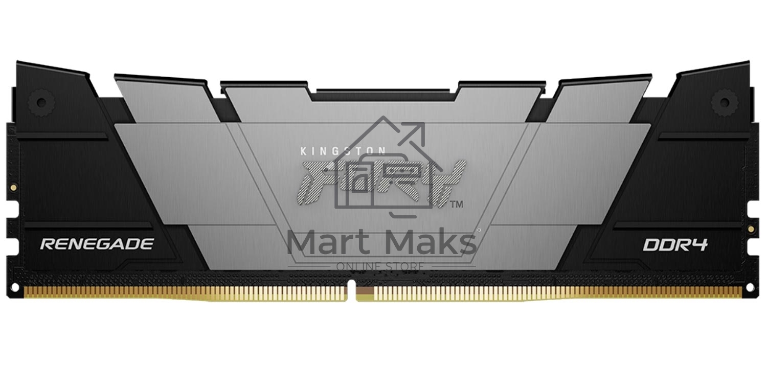 Оперативная память Kingston Fury Renegade, DDR4, 8GB (1x8GB), 3200MHz, CL16, DIMM, с радиатором, черный