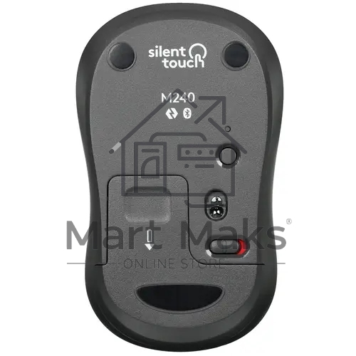 Мышь беспроводная Logitech M240 SILENT белый, 4000 dpi, Bluetooth, кнопки - 3