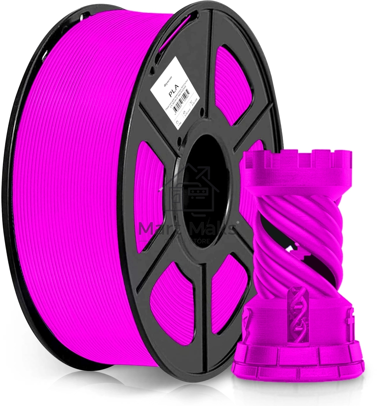 Пластик для принтера 3D Cactus CS-3D-PLA-1KG-FUCHSIA PLA d1.75мм 1кг 1цв.