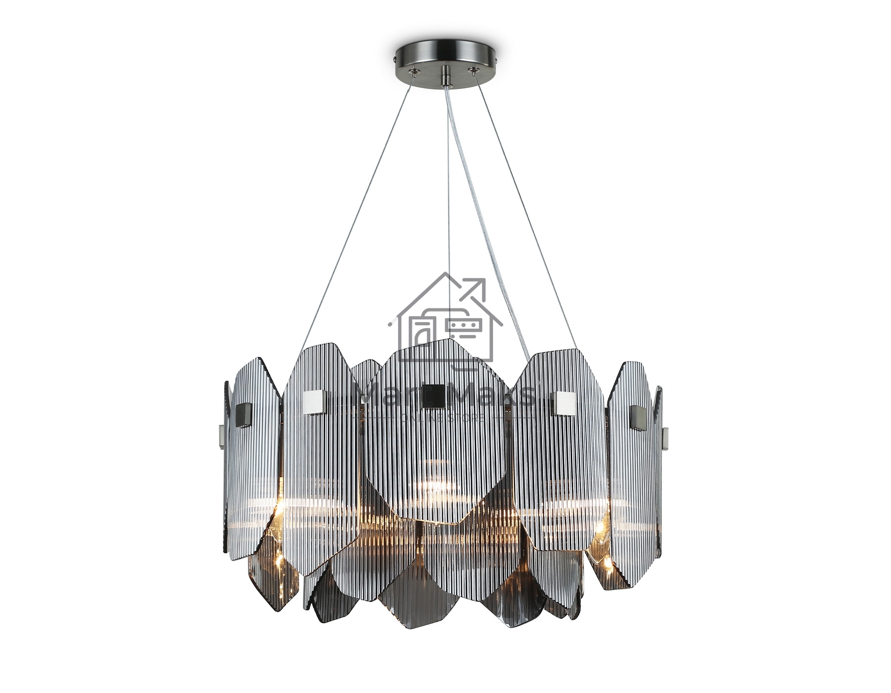 Светильник Ambrella light LH31201/6 SN/SM сатин никель/дымчатый E14*6 max 40W D510*270