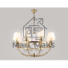 Люстра Ambrella light LH71253/8 BS/WH латунь/белый E14/8 max 40W D870*990