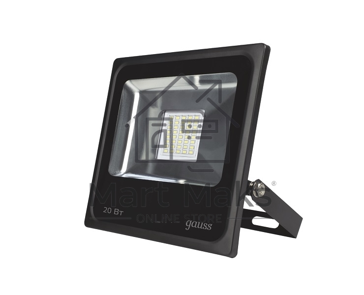 Прожектор светодиодный GAUSS 613100320LED 20W IP65 6500К черный 1/16