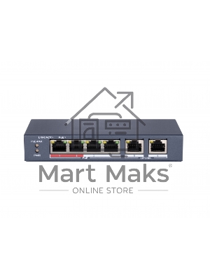 Сетевой неуправляемый коммутатор 4 RJ45 1000M PoE порта; 1 Uplink порт 1000М Ethernet; PoE: IEEE802.3af IEEE802.3at; бюджет PoE 35Вт; поддержка режима передачи до 100м10 Gbps защита от перенапряжений DC48В 0.8A; 38Вт;-10 C...+55C. Сетевой неуправляемый коммутатор 4 RJ45 1000M PoE порта; 1 Uplink порт 1000М Ethernet; PoE: IEEE802.3af IEEE802.3at; бюджет PoE 35Вт; поддержка режима передачи до 100м10 Gbps защита от перенапряжений DC48В 0.8A; 38Вт;-10 C...+55C.