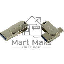 Флешка USB R/W Netac USB Drive U785C USB3.0+TypeC 64Gb, retail version