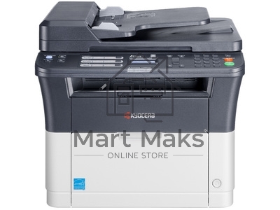 МФУ лазерный Kyocera Ecosys FS-1025MFP (1102M63RU0/1102M63RUV/1102M63RU2/1102M63NX2/1102M63DZ2), A4, ч/б, печ. до 25 стр/мин., скан. до 18 стр/мин. (ч/б) 6 стр/мин. (цвет), 600 x 1800 dpi (печать) 600x600dpi (скан), USB, RJ-45
