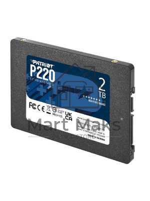 Накопитель SSD Patriot P220, 2Tb, SATA III, 2.5