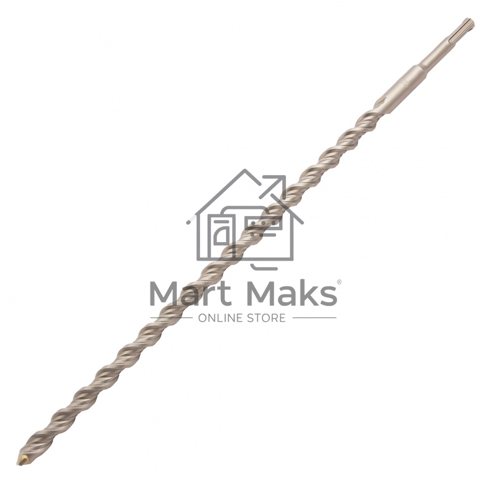 Бур по бетону, двойная спираль, Cobalt W-tip, 16x460 мм, SDS PLUS Denzel
