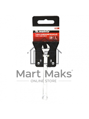 Ключ комбинированный Matrix, 7 мм, CrV, матовый хром