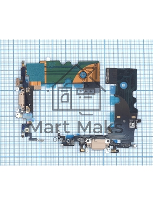 Шлейф разъема питания для iPhone 8 золотой