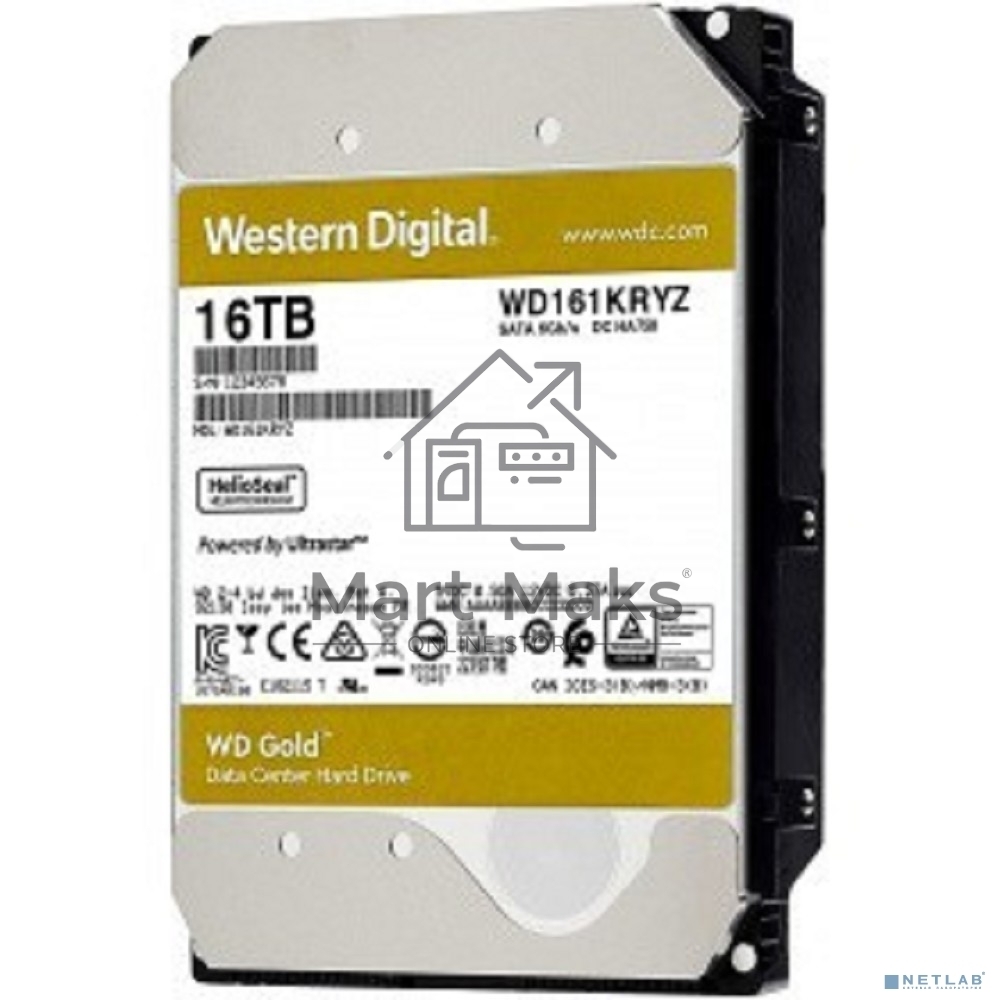 Жесткий диск Western Digital SATA 16TB 7200RPM 6GB/S 512MB GOLD WD161KRYZ