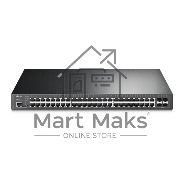 Коммутатор 48-port Gigabit PoE+ L2+ switch, 48 802.3af/at PoE+ ports, 4 Gb SFP slots, 1 RJ-45 + 1Micro-USB console ports, 348W PoE budget