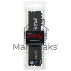 Оперативная память Kingston Fury Beast, DDR4, 32GB (2x16GB), 3200MHz, CL16, DIMM, с радиатором, RGB, черный