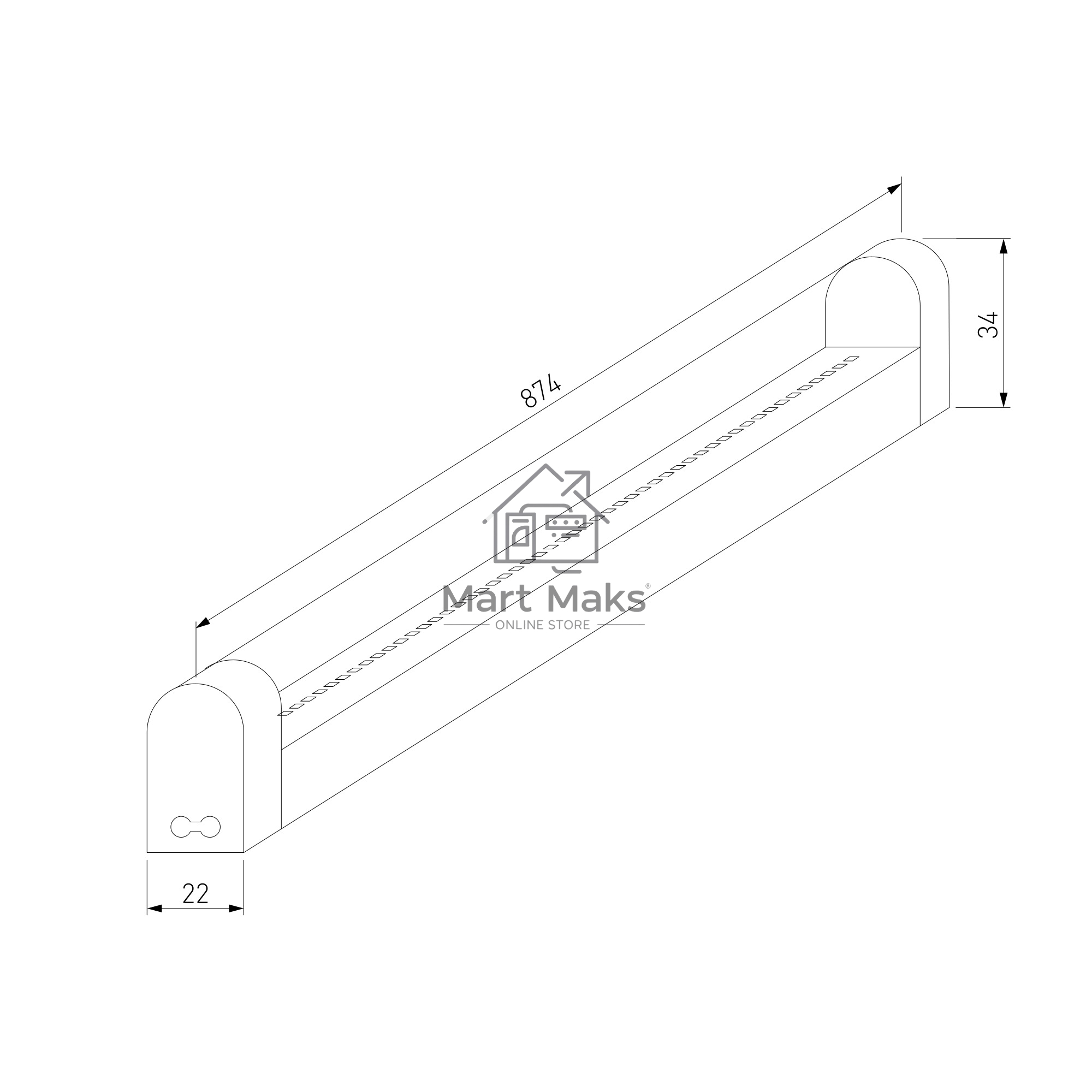 Светильник стационарный светодиодный Led Stick Т5 90см 84led 18W 6500К 55001/LED