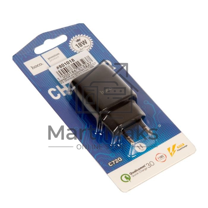 Сетевое ЗУ/ QC 3.0/ HOCO HC-32507 C72Q/ 1 USB/ Выход: 5V_9V_12V, 18W, черный