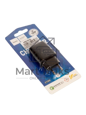 Сетевое зарядное устройство QC 3.0/ HOCO HC-32507 C72Q/ 1 USB/ Выход: 5V_9V_12V, 18W, черный