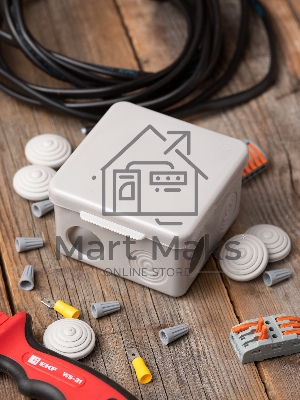 Коробка распределительная КМР-030-031 с крышкой наружная (85х85х40) 8 мембр. вводов IP55 EKF